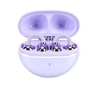 Fockety Clip on Earbuds, BT6.0 Wireless Headphones with Noise Cancelling Mic, 40H Playtime IPX7 Water Proof Open Ear Buds for Small Ears, Glasses Wearers (Purple Gradient)