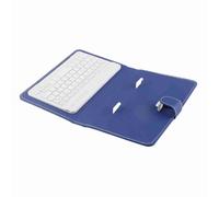 Fockety Compact Keyboard Case Stand for Android IOS Phones, Scratch Resistant PU Leather Portable Wireless Keyboard Cover for High Performance (Blue)