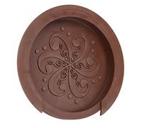 Fockety Compact Portable Guitar Soundhole Cover Soft Silicone Dust Cover for Acoustic Guitars, Noise Reduction, Beautiful Decoration (Brown)