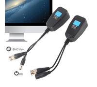 Fockety Compact Power Video Balun for Clear and Intoxicating Signals, Compatible with Different Video Formats, Simple Installation, 1 Pair of Passive Coax -BNC Transverse for Home Security Systems