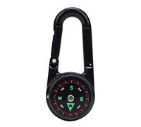 Fockety Compass and Thermometer, Small Pocket Carabiner Clip On Compass Navigation Tool for Camping, Hiking, Outdoor Navigation Backpacking, Survival Tool, Emergency Kit
