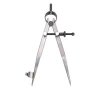Fockety Compass Creaser, 6in Adjustable Lockable Spring Wing Divider Caliper with Pencil Holder, Creaser Drafting Compass Tool for Woodworking, Metalworking, Geometry Drawing
