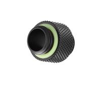 Fockety Computer Water Cooling Adapter Compact Size G1/4 Thread Fitting for Computer Water Cooling System Black 2pcs for System (Standard silk-length style)