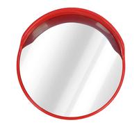 Fockety Convex Traffic Mirror, Adjustable Wide Angle View Curved Security Mirror, Pole Mounted Safety Mirror for Outdoor Indoor, Garage, Blind Spot, Warehouse, Driveway, Parking Lot (30cm/11.8in)