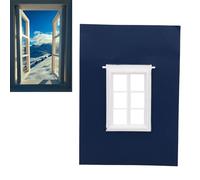 Fockety Creative Window Photography Prop, Portable Frame Easy to Use Composition Tool with Lightweight Travel Size 20x15cm, 14x11cm Window Area, Creative Perspective Frame Accessory for