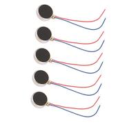 Fockety DC 3V 80mA Flat Vibrating Micro Motor 10x2mm 11000RPM 1020 5pcs for Phone Vibration Pager Mobile Phones (27mm)