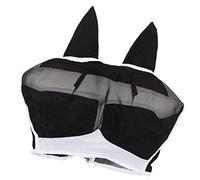 Fockety Detachable Mesh Horse Fly Mask UV Protection for Horses, Premium Elastic Satin Material Eye Mask (S)
