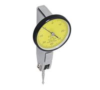 Fockety Dial Test Indicator, 0-08mm Range 001mm Accuracy Stainless Steel Measuring Gauge, Dial Indicator with Automatic Reversal Contact and 3 Dovetails for Workshop Lab Mold Making