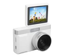 Fockety Digital Camera for Photography, 180° Flip Screen 1080P HD 48MP Retro Vlogging Camera Support OTG with Fill Light, Compact Point and Shoot Cameras for Beginner Creator (White)