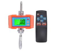 Fockety Digital Crane Scale 2000kg 4400lbs, Accurate LED Display with Remote Control Unit Switch Data Hold Tare Reset, Hanging Scale for Industrial Farm Factory Construction