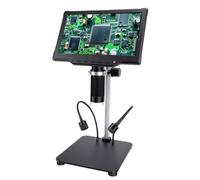 Fockety Digital Microscope, Coinn Microscope with 10.1 Inch HD Screen, 500 to 1000x Infinite Zoom and 8 Adjustable Led Lights, Magnifier for Industrial, Research and Education