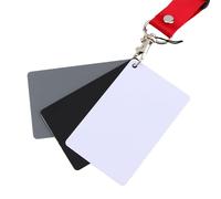 Fockety Digital Photography Exposure Color Balance Card Set Professional 3 in 1 Gray/White/Black for Correct White Balance, Wear-Resistant Material for Photographers