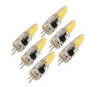 Fockety Dimmable G4 LED Bulb 6W 500LM COB Energy Saving Silica Gel Light Bulb for Home Office with Cold Warm White Light [6 Pieces] (Warm White)