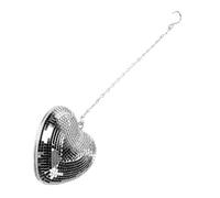 Fockety Disco Ball, Retro Reflective Heart Shaped Disco Balls Decor for Party, Mirror Party Ornaments, Hanging with Hanging Hook for, Room, Home, Bar (Silver)