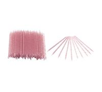 Fockety Disposable Nail Cuticle Pusher Efficient Cleaning Double End Sticks for Manicure Pedicure 100pcs (Rose Red)