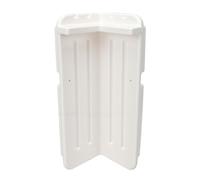 Fockety Dock Corner Bumper, Heavy Duty Marine Grade PVC Boat Dock Bumpers, Pontoon Boat Bumpers with Anti Collision Ribs and Stainless Steel Mounting Hardware for Straight Corners on