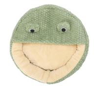 Fockety Dog Bed, Round Soft Breathable Pet Bed, Machine Washable Anti Slip Cat Sleeping Mat with High Elastic Cotton, Playful Frog Aesthetics, Raised Edges for Small Dogs, Cats (Green 50cm /