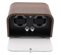 Fockety Double Watch Winder, 5 Rotating Modes Silent Operation Automatic Watch Winder with LED Ambient Light, Dual Power Box for Men Women Mechanical Watches