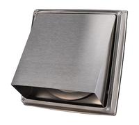 Fockety Dryer Vent Cover, Stainless Steel Exterior Wall Vent Cover with Removable Mesh and Rubber Cushioned Non Return Flap, for House Bathroom Kitchen AC (100 Extended 200 Conical Nozzle (with