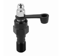 Fockety Durable Aluminum M10x1.0mm Banjo Screw/Fastener Bleed Screw Nipple for Motorcycle Brake Caliper with Dust Cap for Easy Installation (Black)