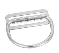 Fockety Durable AntiCorrosion Metal Slide Buckle Strap Belt Keeper for Divers - Silver