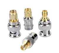Fockety Durable Coaxial Antenna Connector Set 4PCS BNC SMA Connectors for Antennas Wireless LAN Devices Easy Install for WiFi Radio External