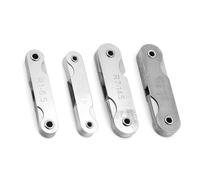Fockety Durable Stainless Steel Radius Set of 4 for Tool & Die Makers, Machinists - R0.3-1.5/ R1-6.5/ R7-14./ R15-25