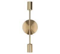 Fockety E27 E26 Vintage Wall Light Fixture, 2 Light Double Sconce Light Wall Lamp Brushed Brass Wall Sconce for Bathroom Kitchen Living Room Vanity Hallway, Farmhouse Modern Indoor Light