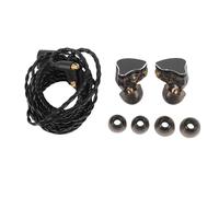 Fockety Ear Monitor Headphones, IEM Earphones Noise Cancelling HiFi Wired Gaming Earbuds with Detachable Cable, Noise Cancelling Ear Buds for Musicians Singers Music Enthusiasts (Black)
