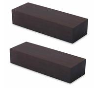 Fockety Ebony Wood Blocks, 2Pcs Crafted from Dense Ebony Wood with Deep Black Hue and Fine Grain, for Musical Instrument Inlays and Woodworking Projects 12x4x2.5cm