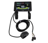 Fockety Electric Bike LCD Display Meter, Electric Scooter Control Panel with SM Connector Ergonomic External Keys, Compatible with Controllers That Match the No.2 for OMD Protocol