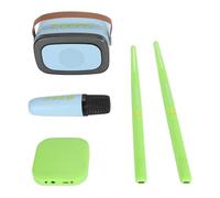 Fockety Electronic Drum Set, Immersive Drumming Portable Air Drum Set Virtual Reality Technology Compact and Portable Virtual Kit for Various Scenarios (Green)