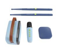 Fockety Electronic Drum Set, Immersive Drumming Portable Air Drum Set Virtual Reality Technology Compact and Portable Virtual Kit for Various Scenarios (Blue #11)