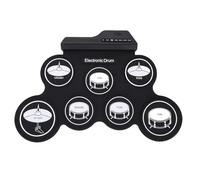 Fockety Electronic Drum Set, Portable Roll Up Silicone Drum Kit with 7 Pads, 5 Tones, 8 Demo Songs, MP3 Input, Built in Speaker, for Kids Beginners