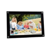 Fockety Electronic Photo Frame, Auto Rotate WiFi Digital Picture Frame 10.1 Inch Touch Screen Acrylic Smart Digital Photo Frame for Living Room, Bedroom, Office (Black)