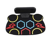 Fockety Electronic Set, 9 Practice Pad Electric Set with Wooden Sticks and Foot Pedals, Build in Speaker and Battery, Roll Up Pad Christmas Holiday Gifts for Kids (#1)