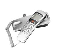 Fockety Fashion Desk Put Telephone with FSK/DTMF Caller ID for Efficient Communication in Home and Office Settings (Silver)