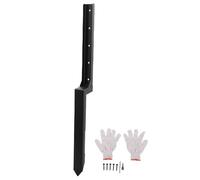 Fockety Fence Post Repair Kit, Heavy Duty Steel Anchor Stakes with Cruciform Lower Plate for Secure Anchoring, for Wooden Fence Mailbox Gates Garden Farm Reinforcement