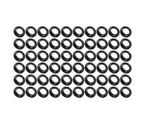 Fockety Fishing Rod Building Silicone Elastic Winding Check Ring Set for Bait Protection, 60pcs Black Trim Rings for Fly/Spinning/Casting Rods (8.5MM)
