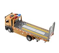 Fockety Flatbed Trailer Model, 1:32 Scale Semi Truck Toy with Light and Music, Alloy Vibrant Color Flatbed Truck Toy Tow for Children, Boys and Girls