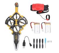 Fockety Flying Sword RC Airplane, Control Toy with LED Lights and Gyroscope Stabilization for Indoor Outdoor Play, 20 Minutes Flight Time 30m Height for Boys Girls Age 4-12 Years Old (2 Battery)