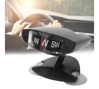 Fockety Foldable Car Compass, Direction Pointing Ball for Vehicle, Boat, Truck, Black Plastic, 7.5x6x4 Cm