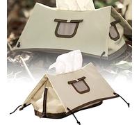 Fockety Folding Tissue Box, Cotton Tissue Box at The Bottom Big Opening for Office for Tea Table (Tent Shape)