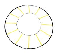 Fockety Football Training Ladder, 12 Rungs Nylon Circle Speed And Ladder Training Equipment with A Storage Bag For Reactive Footwork Drills And Skills