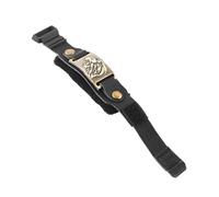 Fockety Guitar String Mute Strap, PU Leather Bass Dampener with Metal Rings Anti Howling Noise Reduction, for 6 7 String Electric Acoustic Classical Guitar and 4 5 6 String Bass (Black Lion)
