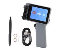 Fockety Handheld Inkjet Printer Gun, Portable Handheld Printer with 4.3in Touch Screen for QRCode, Logo, Barcode, Batch Number, Text Print on Wood, Plastic, Metal, Glass, Cloth, Carton