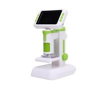 Fockety Handheld Microscope, 100X to 1600X Zoom 4 Inch 1080P HD Digital Microscope for Kids, Portable for Kids with 6 Adjustable LED Lights and Pre Prepared Slides for Science