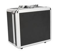 Fockety Hard Drive Storage Box Secure Lock Shockproof Convenient Handle for Home Office, 20 Bays Case for 2.5in Hard Drives, Black Color