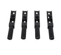 Fockety Headless Bass Bridge, 4 String Bass Bridge Secure String Locking Precise Processing Replacement for 4 Electric Replacement Parts (Black)