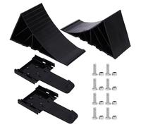 Fockety Heavy Duty Wheel Chocks, PE Material with Anti Aging Additives Design for Car Travel Trailers RV Truck ATV, with Corrugated Anti Slip Surface